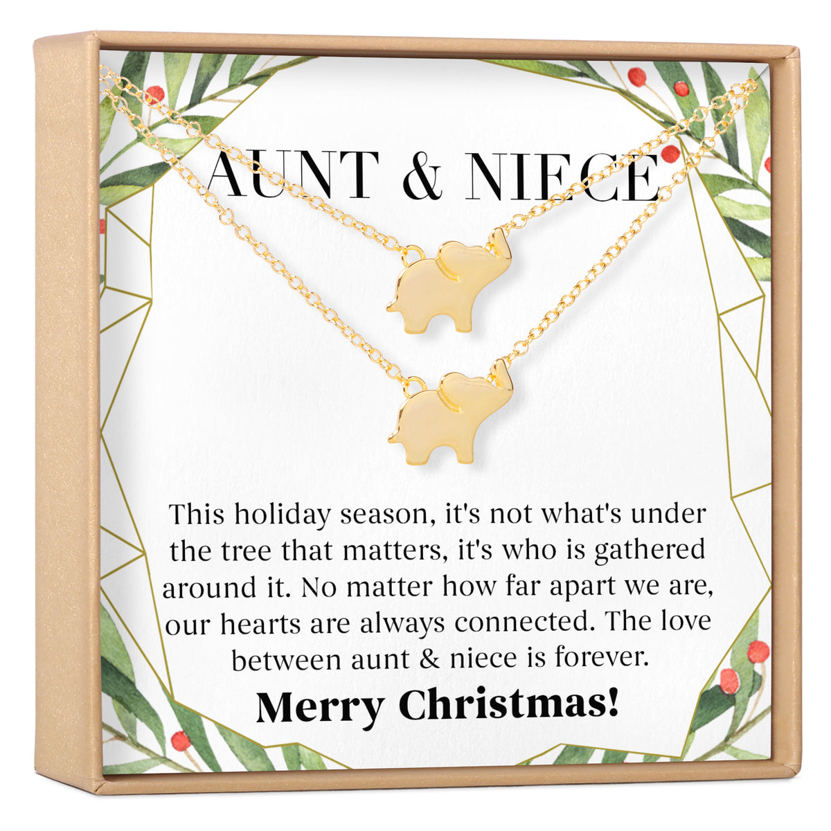 Aunt-Niece Christmas Necklace, Multiple Styles