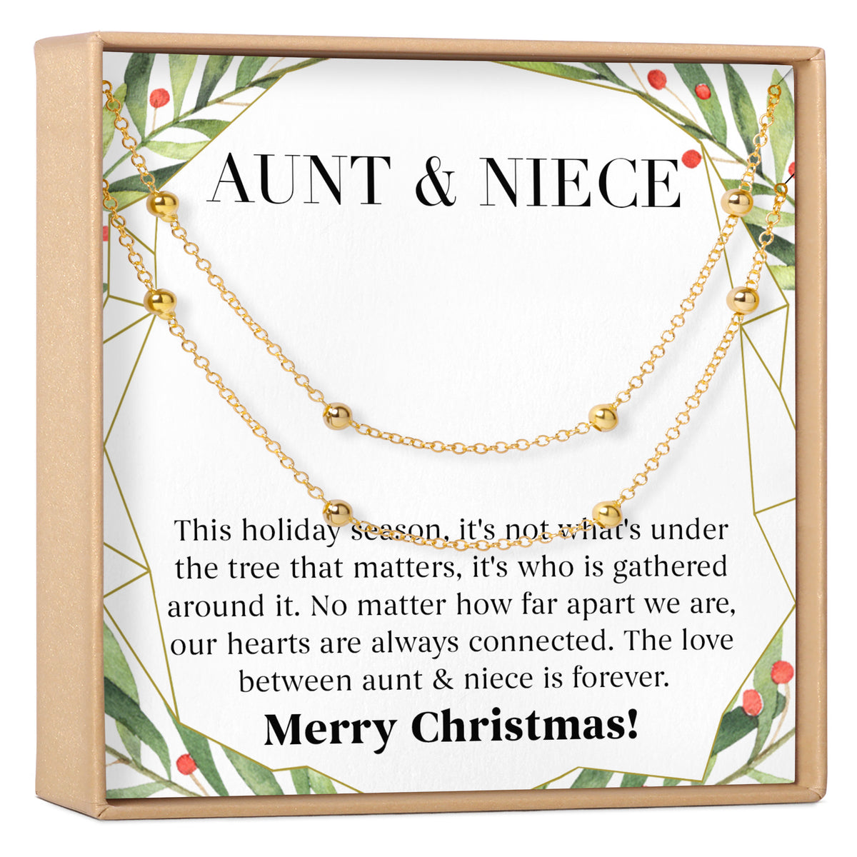 Aunt-Niece Christmas  Dot  Bracelet Set