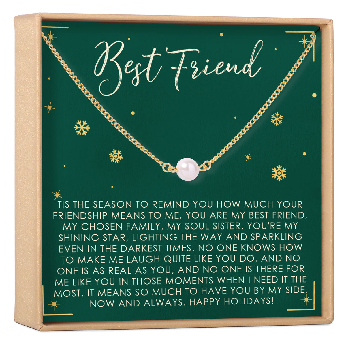 Christmas Gift for Best Friend Pearl Necklace