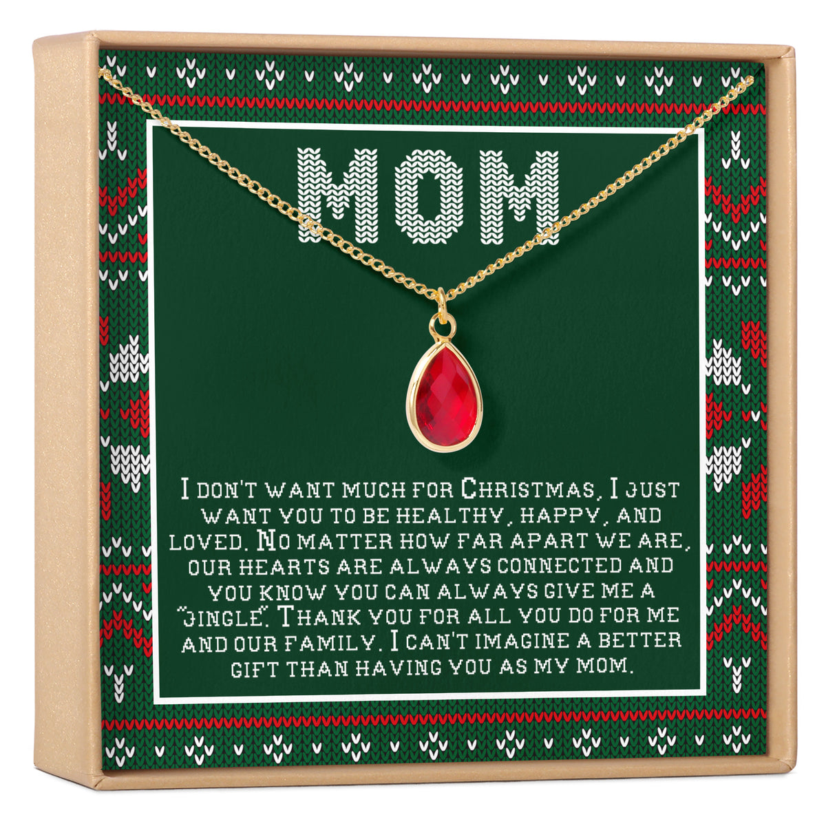 Christmas Gift for Mom Gemstone Necklace