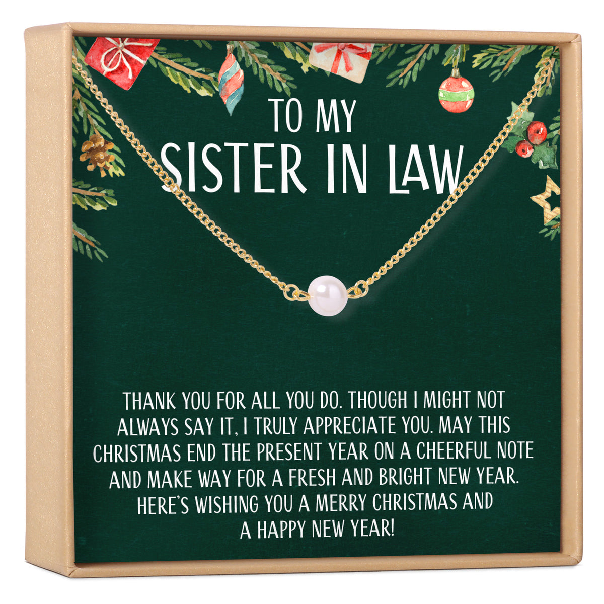 Christmas Gift for Sister-In-Law Pearl Necklace