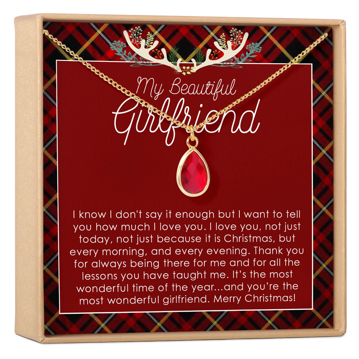 Christmas Gift for Girlfriend Gemstone Necklace