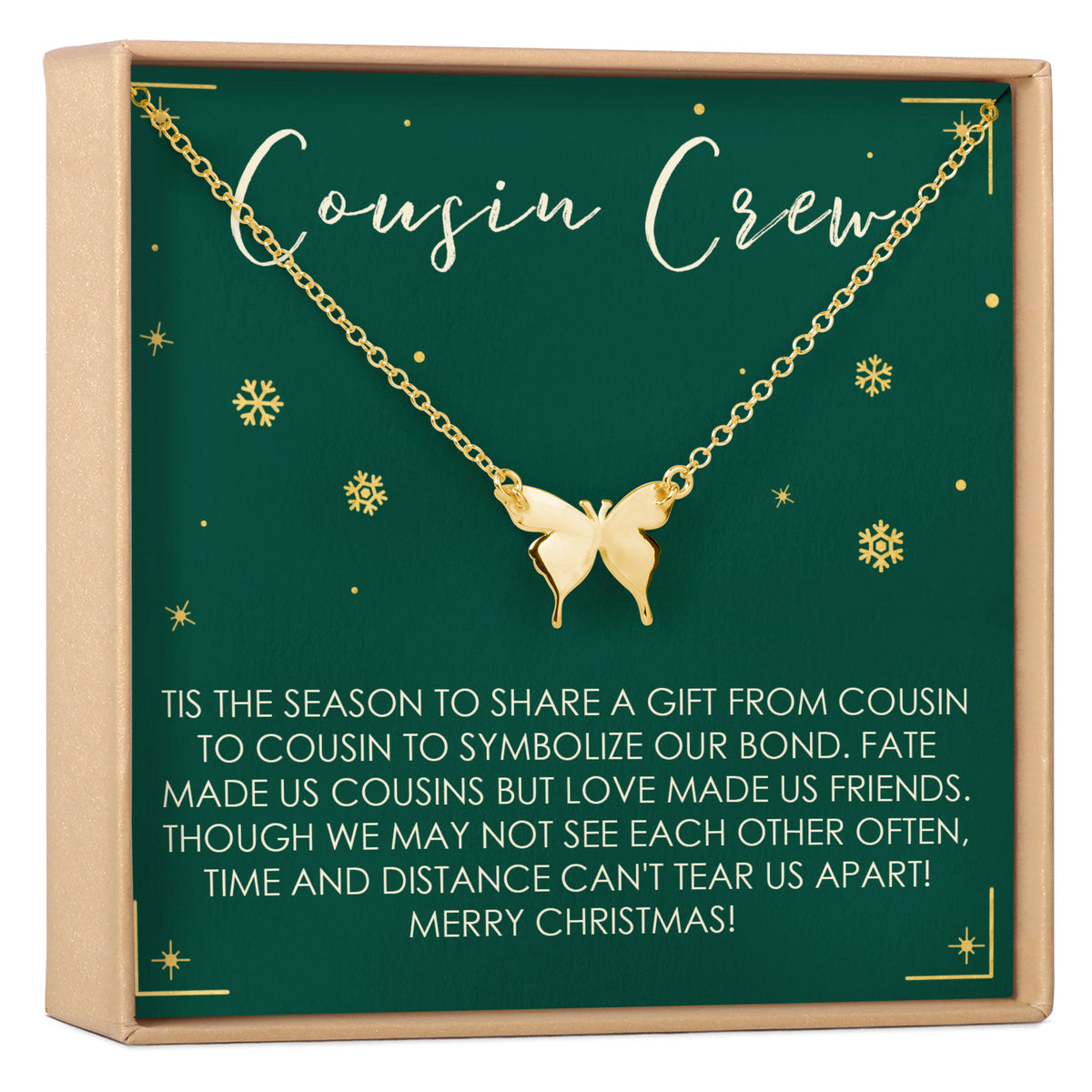 Christmas Gift for Cousin Butterfly Pendant Necklace
