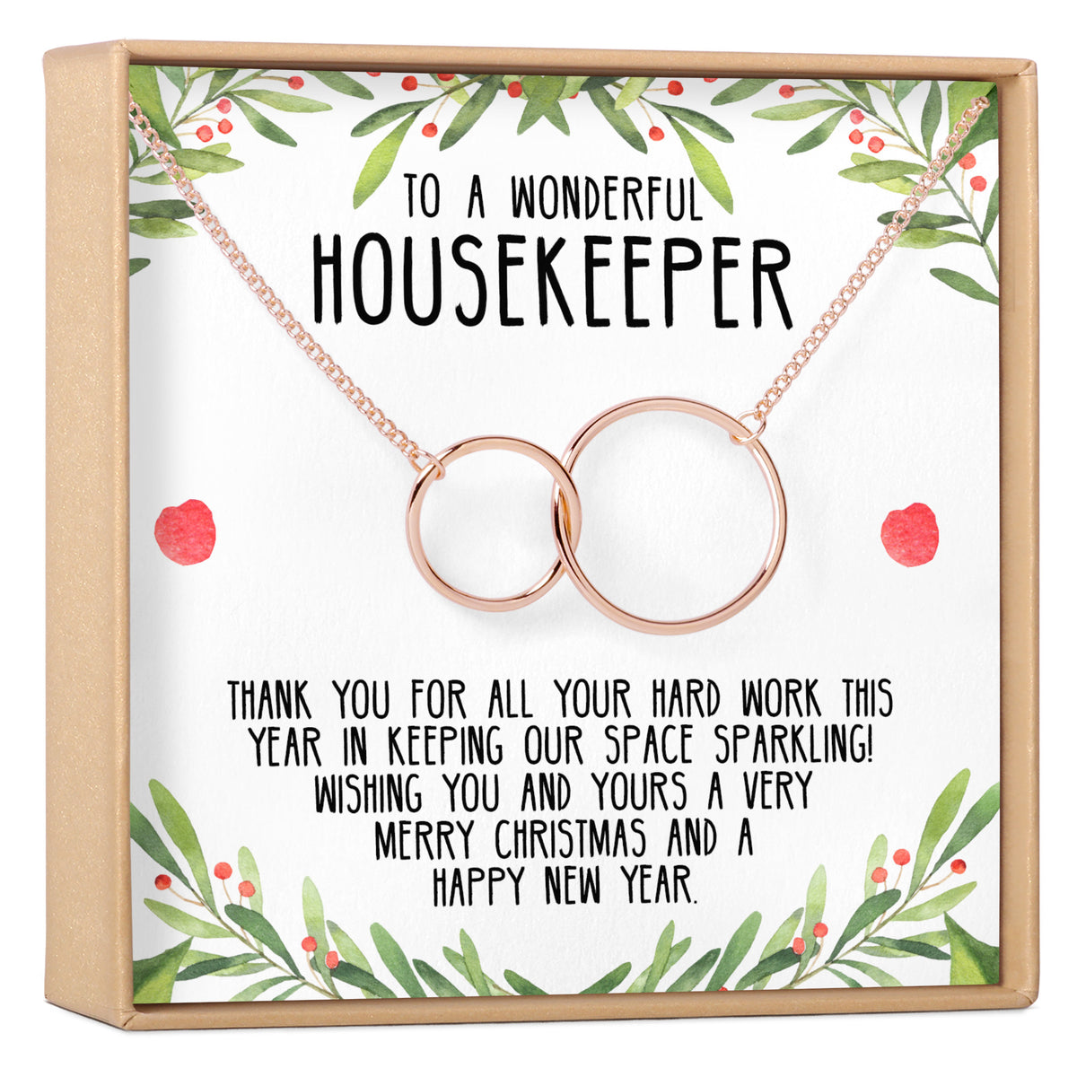 Christmas Gift for Cleaners Interlocking Circles Necklace