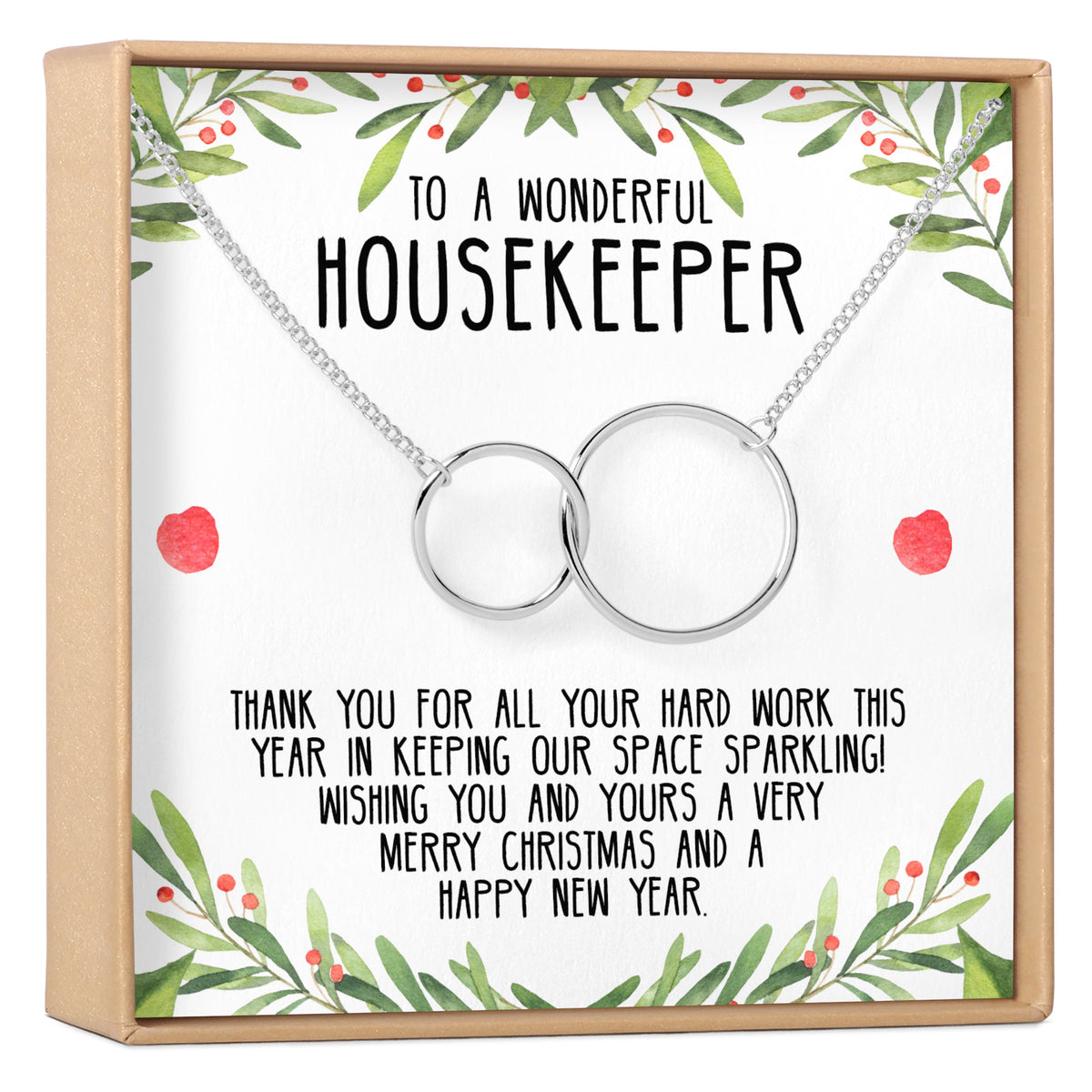 Christmas Gift for Cleaners Interlocking Circles Necklace