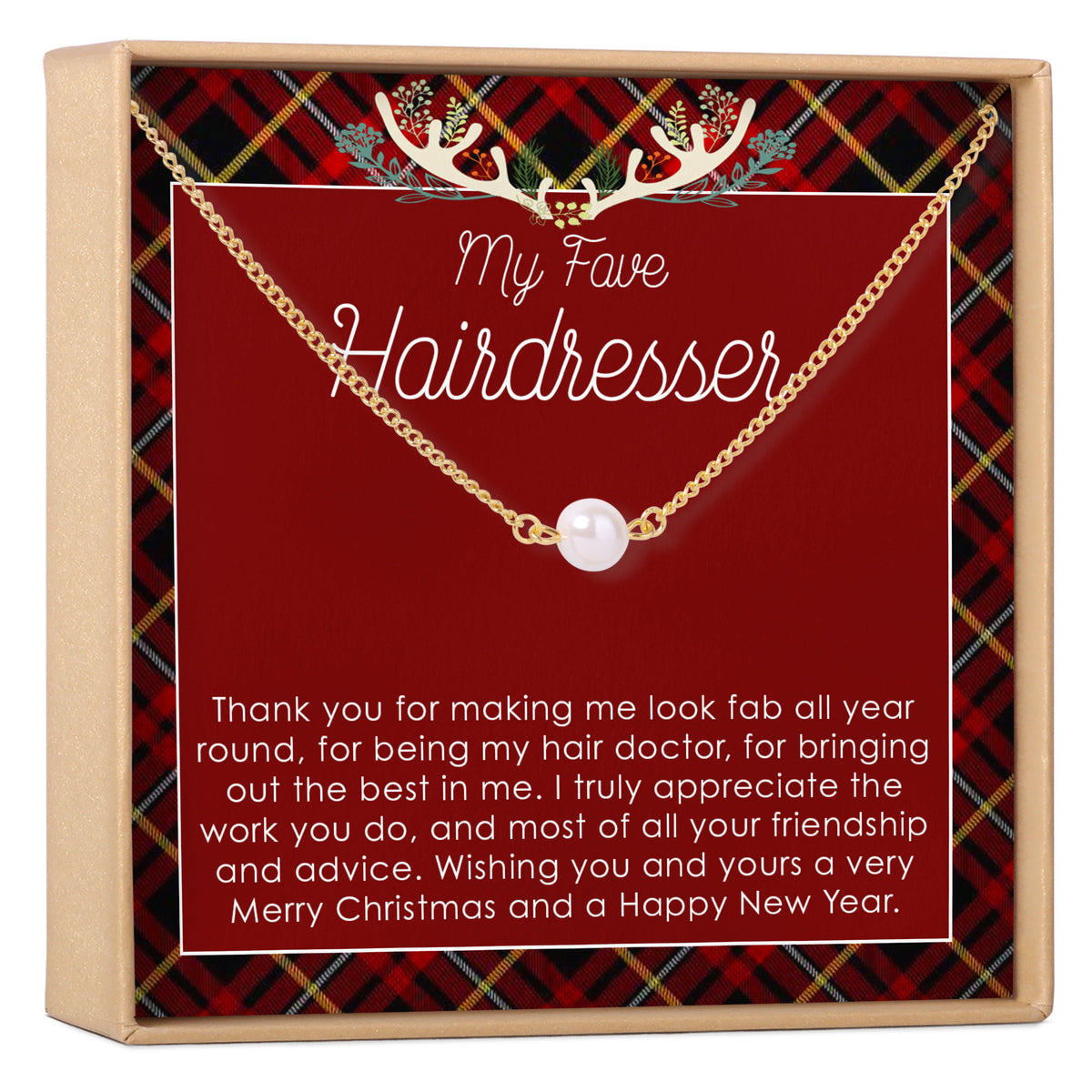Christmas Gift for Hairdresser Pearl Necklace