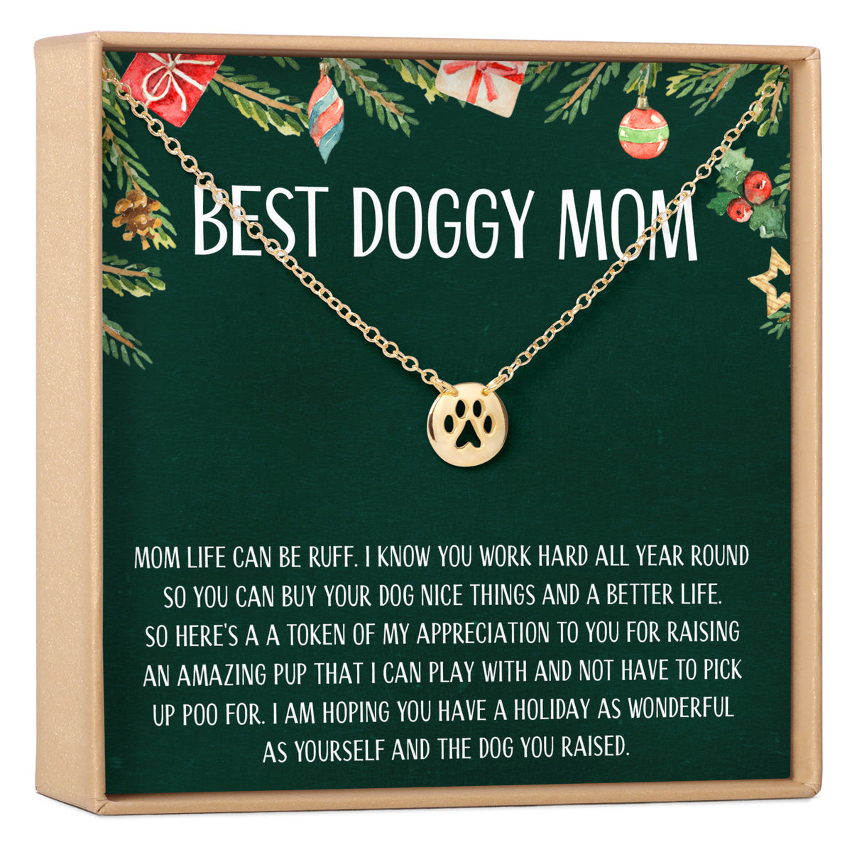 Christmas Gift for Dog Lovers Pet Paw Pendant Necklace