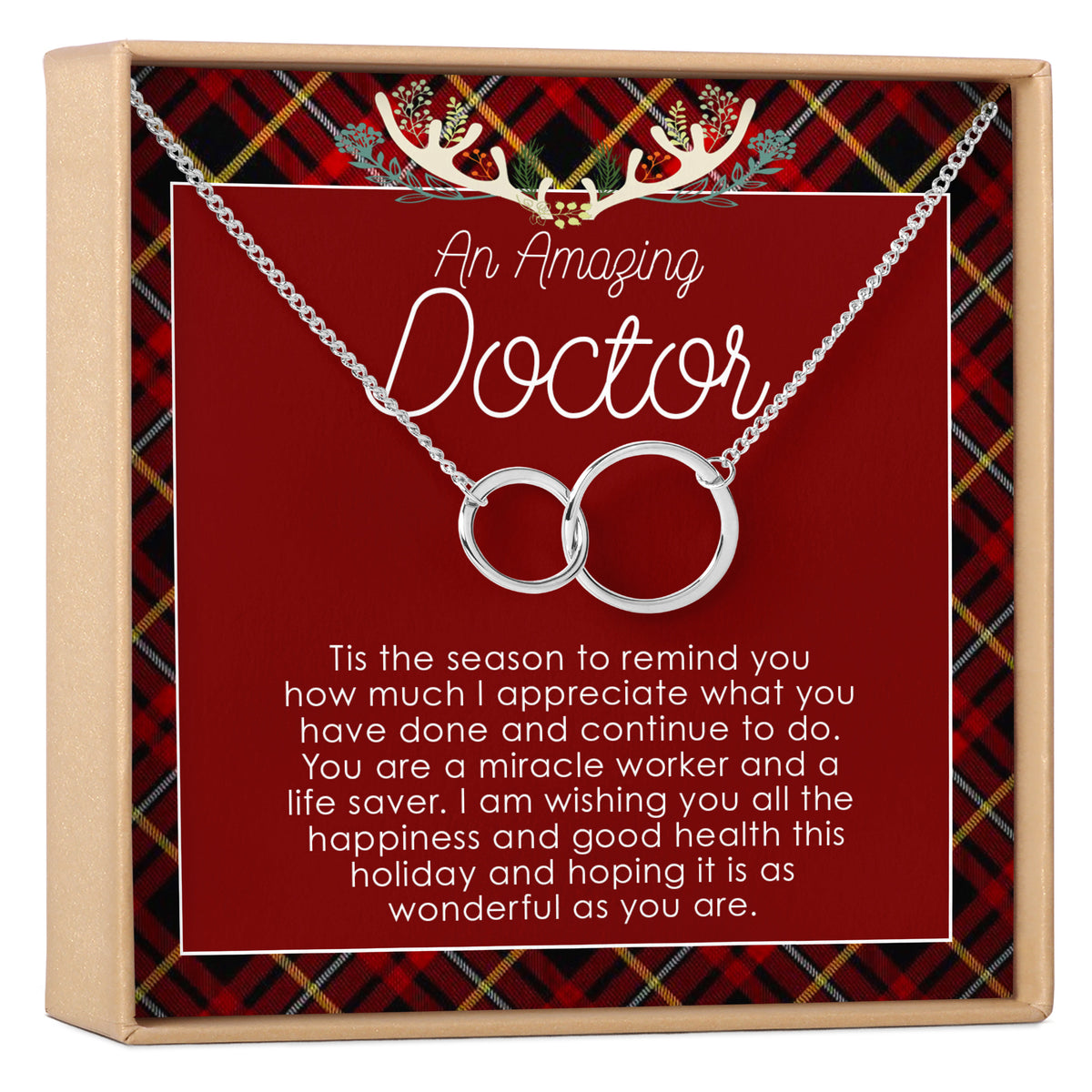Christmas Gift for Doctor Double Circles Necklace