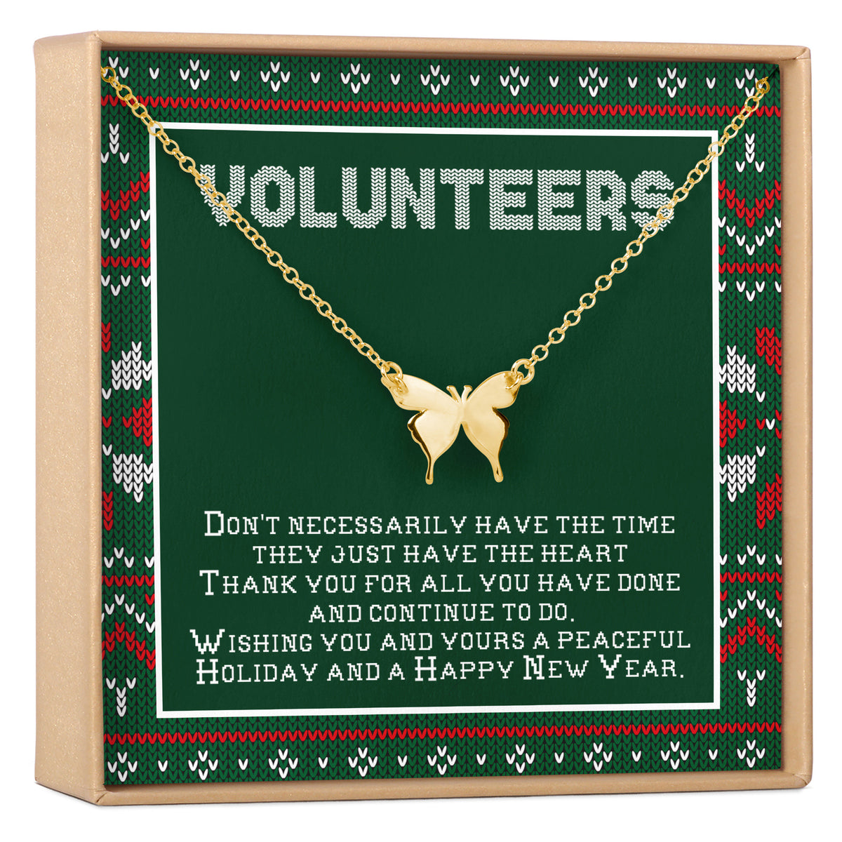 Christmas Gifts for Volunteer Appreciation Butterfly Pendant Necklace