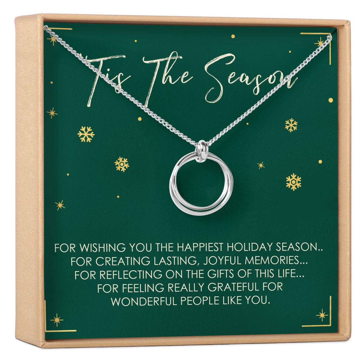 Tis the season Linked Circles Necklace