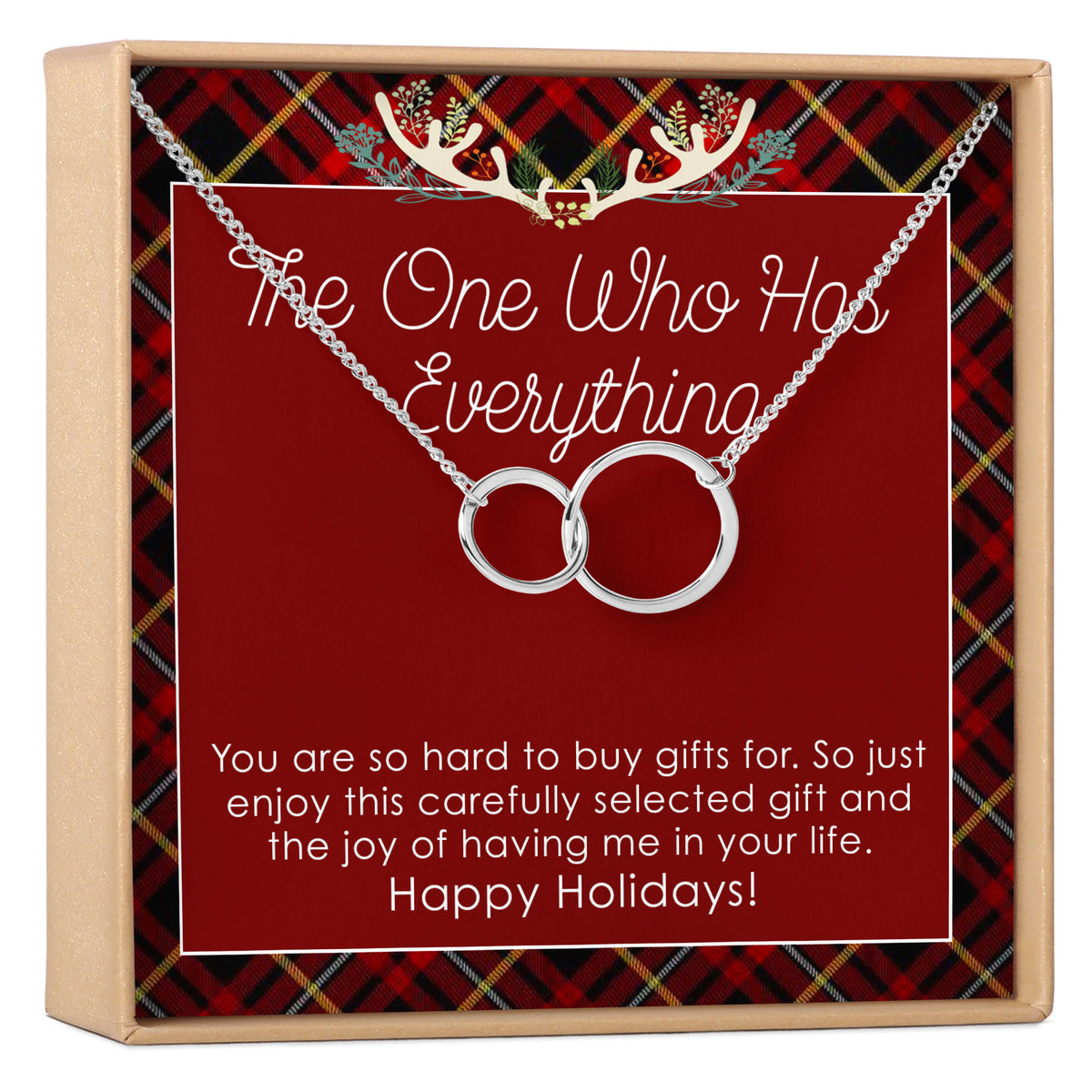 Funny Christmas Double Circles Necklace