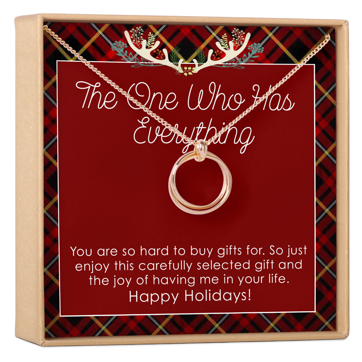 Funny Christmas Linked Circles Necklace