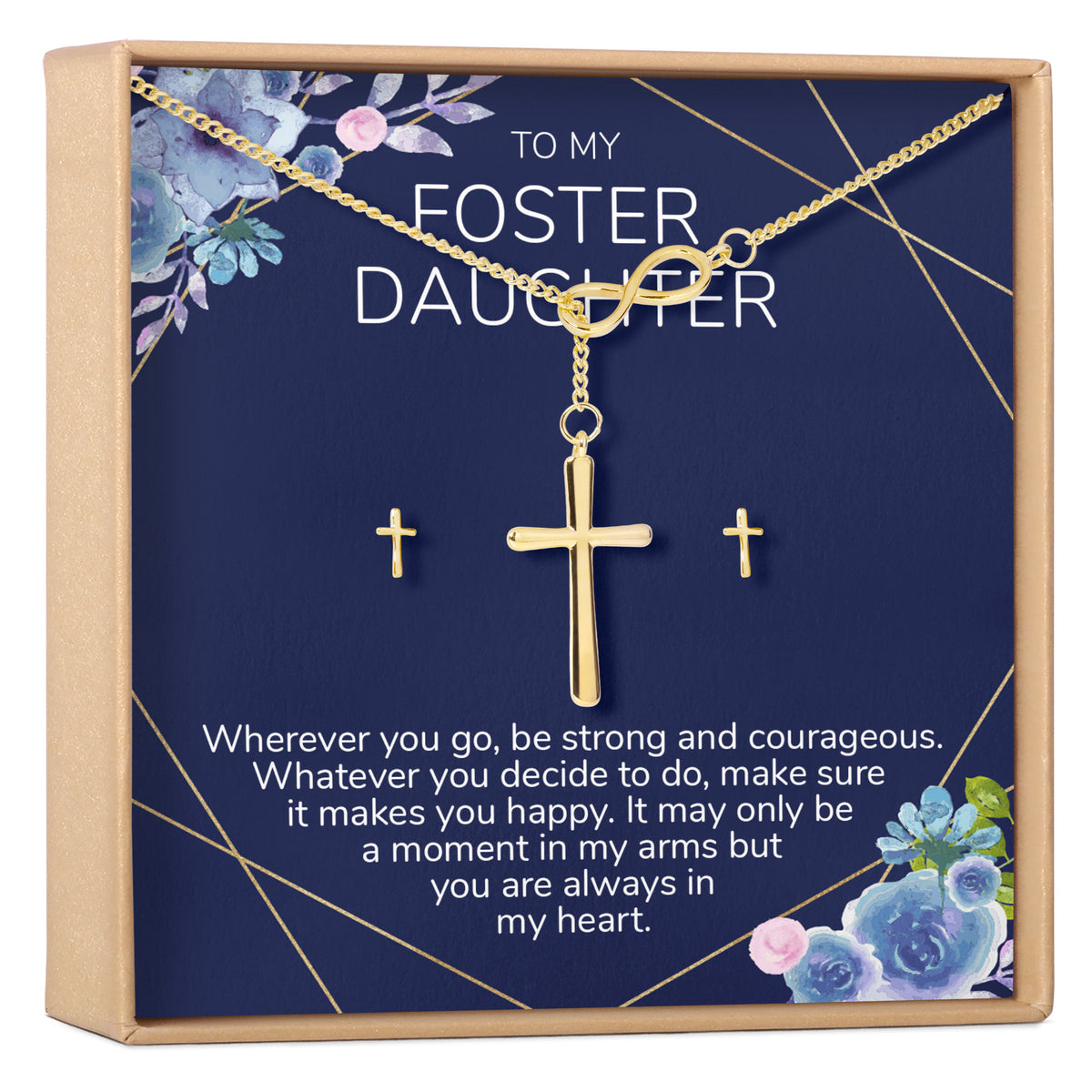 Foster Daughter Cross Earring and Necklace  Jewelry Set