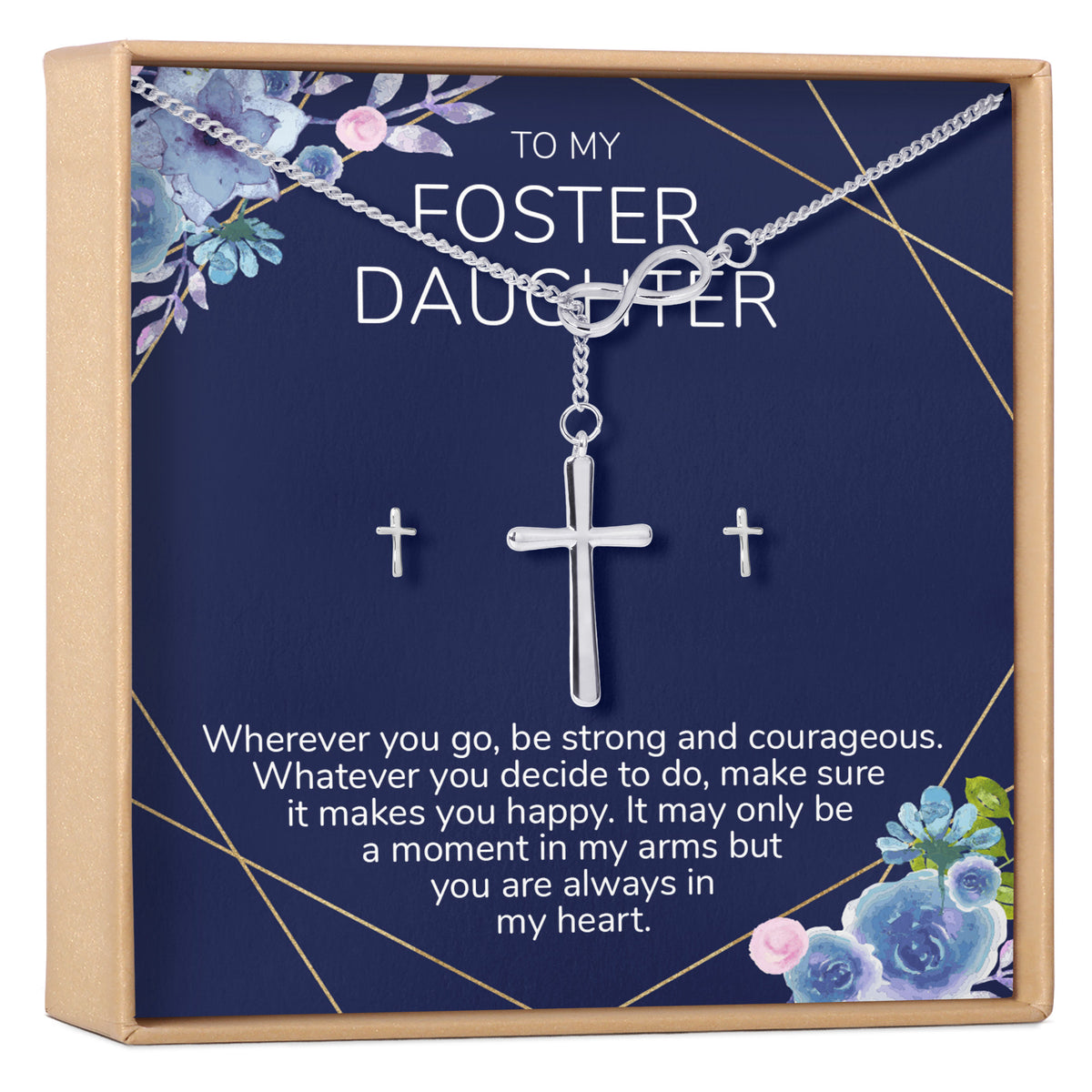 Foster Daughter Cross Earring and Necklace  Jewelry Set