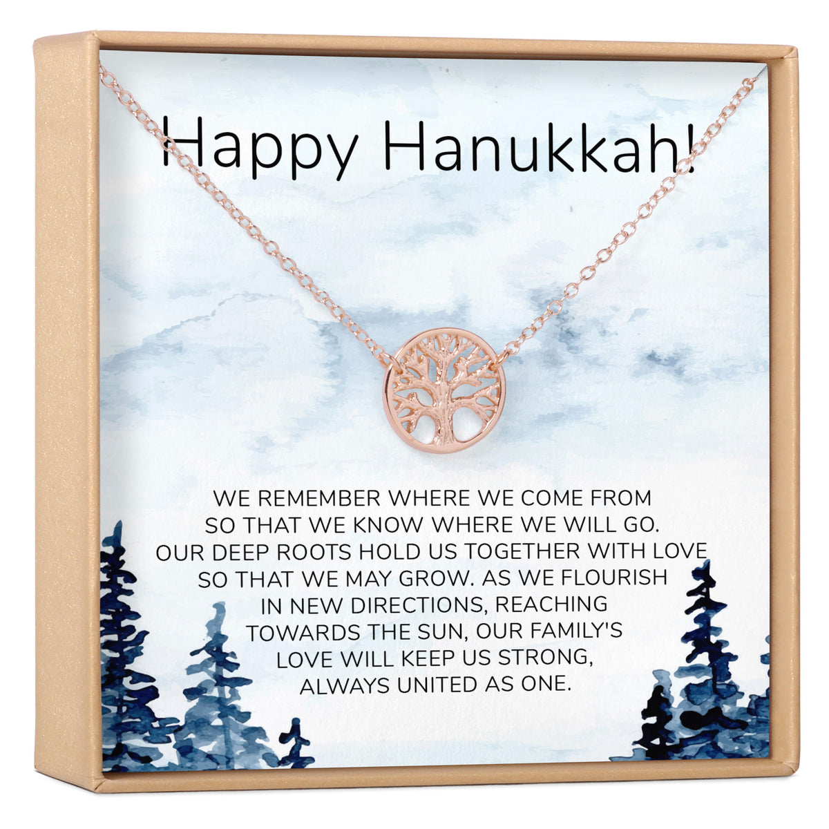 Hanukkah Gift Tree of Life Necklace