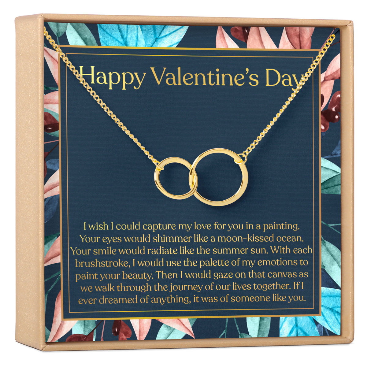 Valentine&#39;s Day Double Circles Necklace