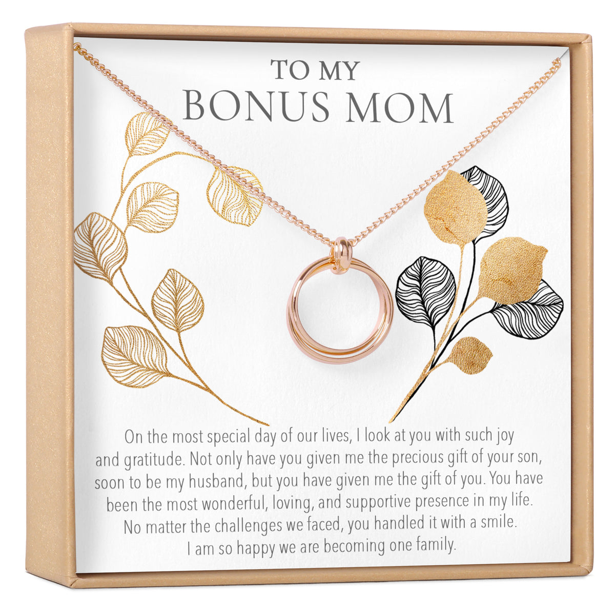 Bonus Mom Linked Circles Necklace