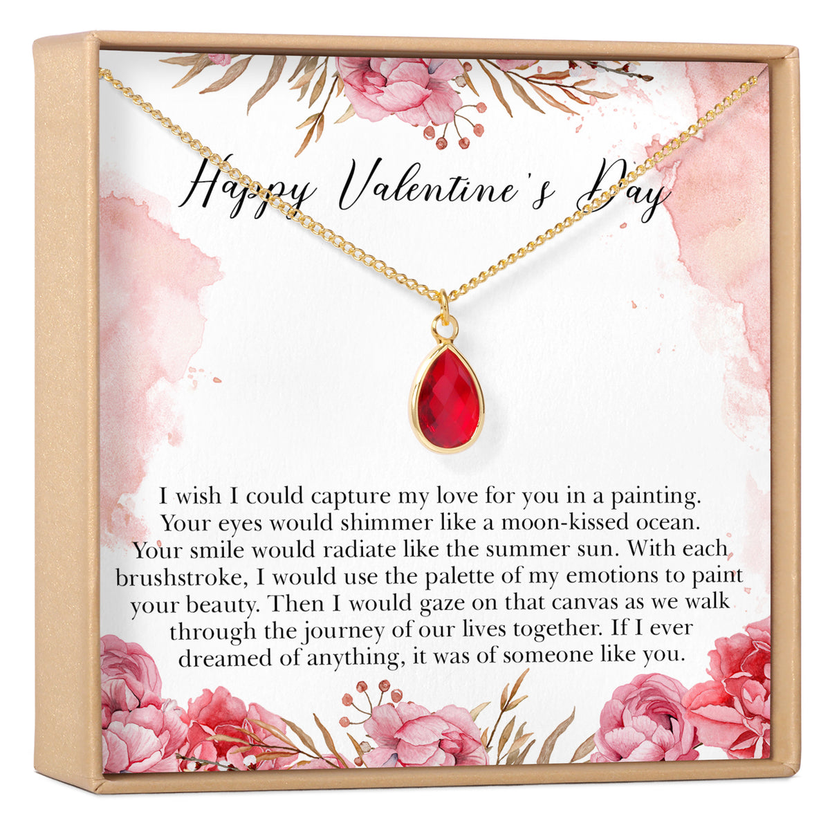 Valentine&#39;s Day Gemstone Necklace