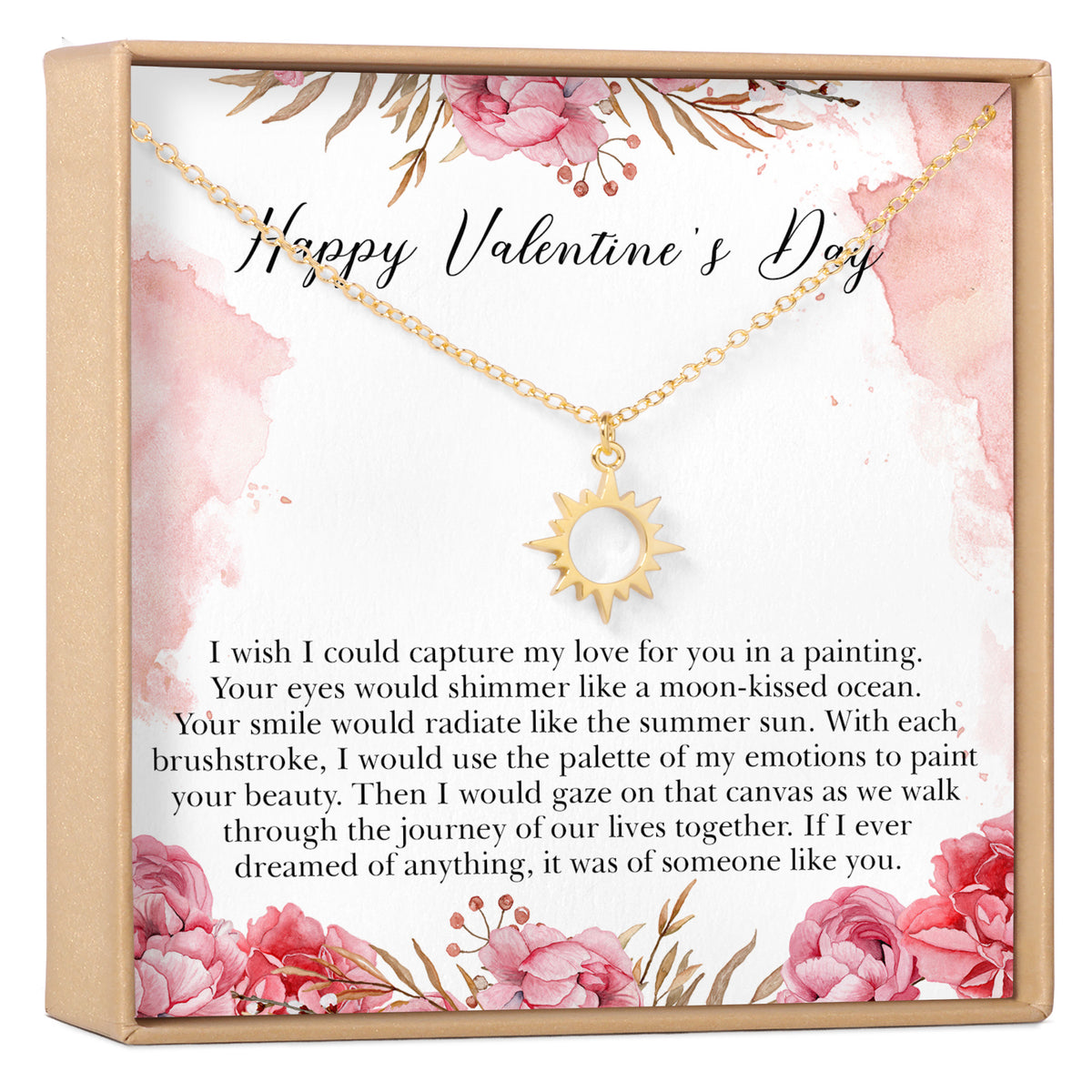 Valentine&#39;s Day Sun Pendant Necklace