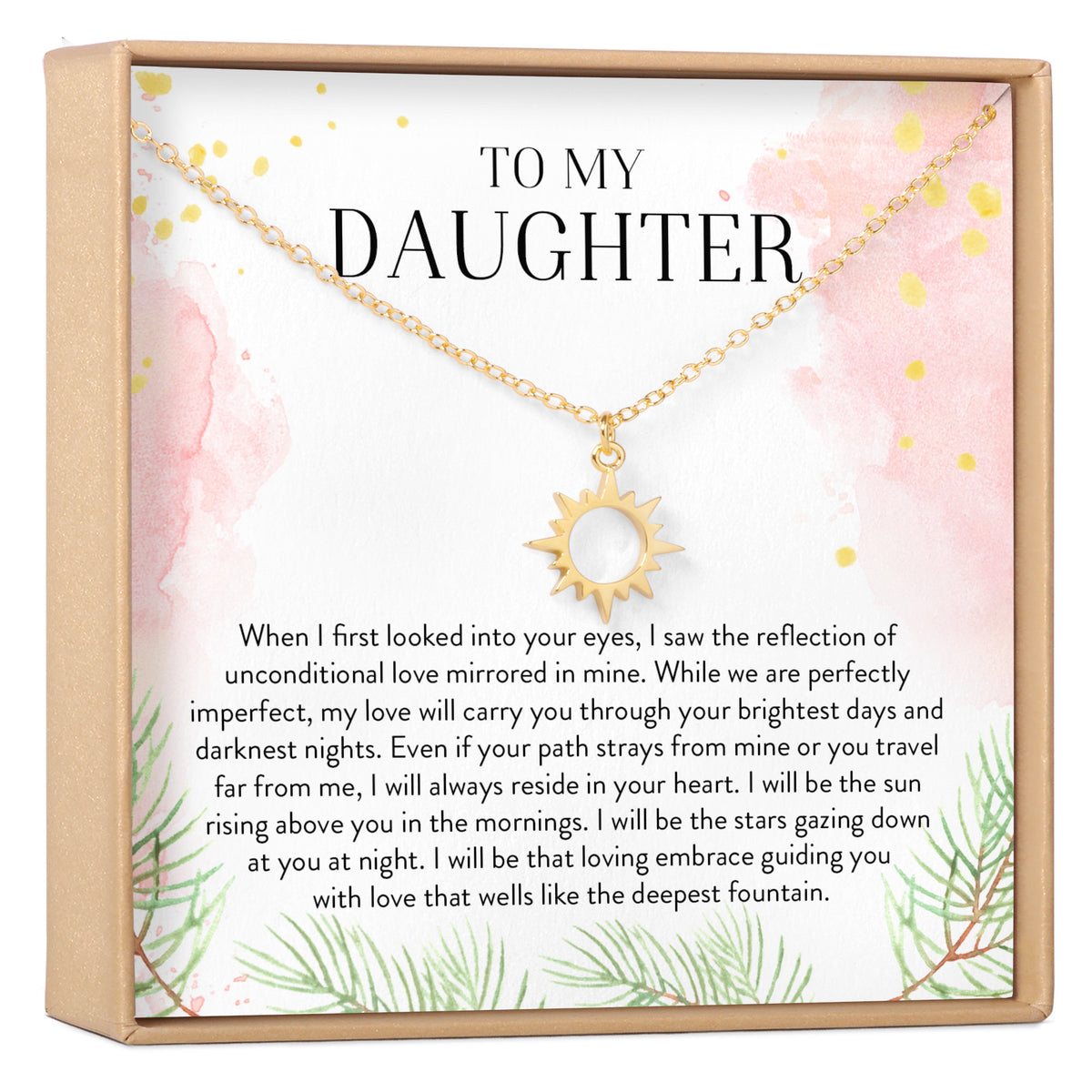Daughter Sun Pendant Necklace