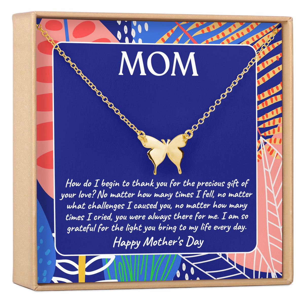 Mother&#39;s Day Butterfly Pendant Necklace