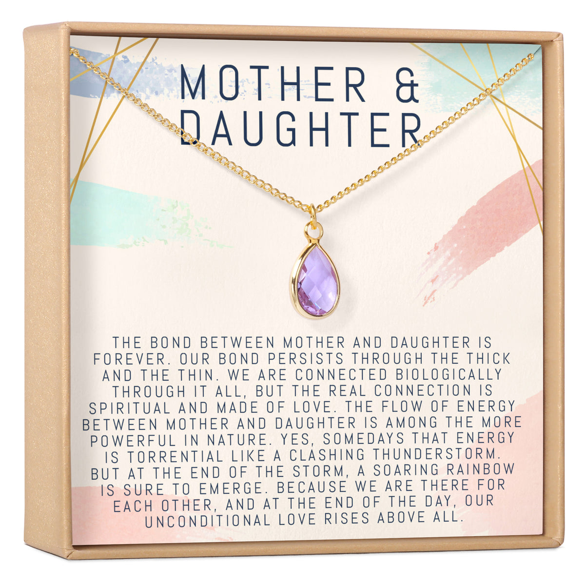 Mother &amp; Daughter Gemstone Necklace