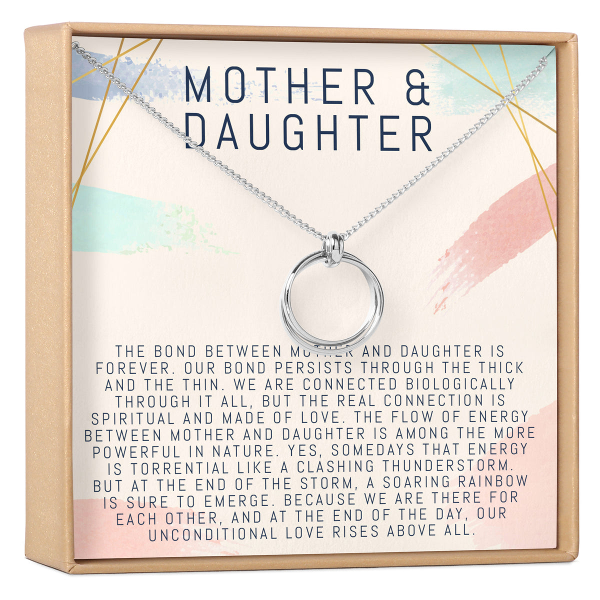 Mother &amp; Daughter Linked Circles Necklace