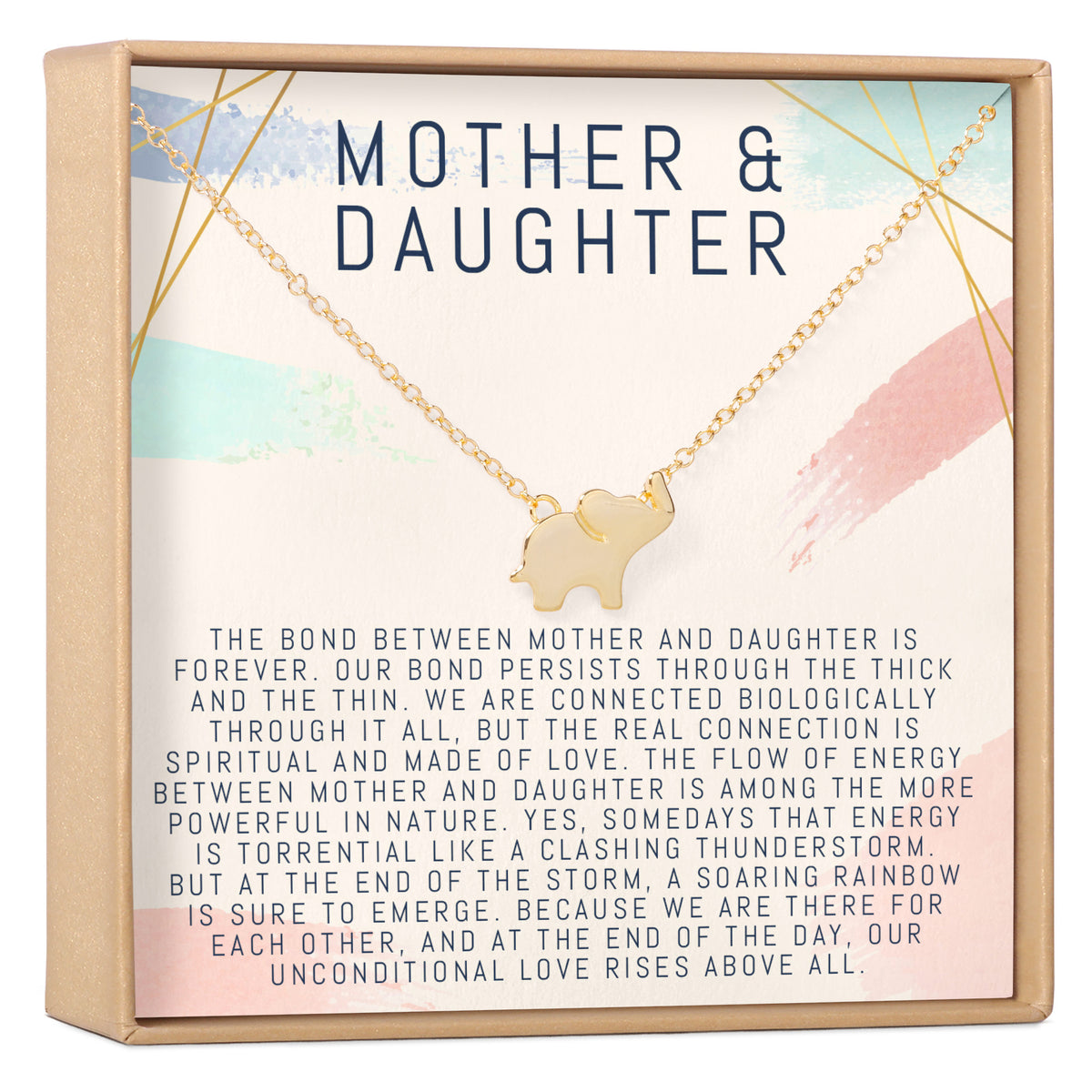 Mother &amp; Daughter Elephant Pendant Necklace