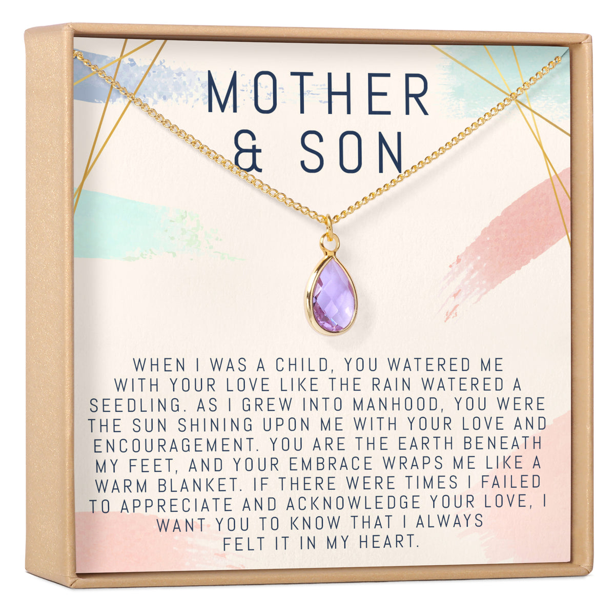 Mother and Son Gemstone Necklace