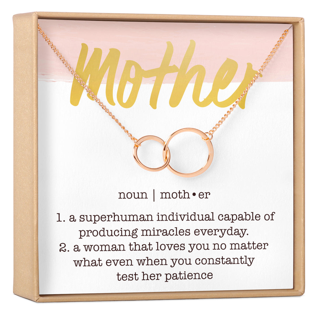 Mother Double Circles Necklace