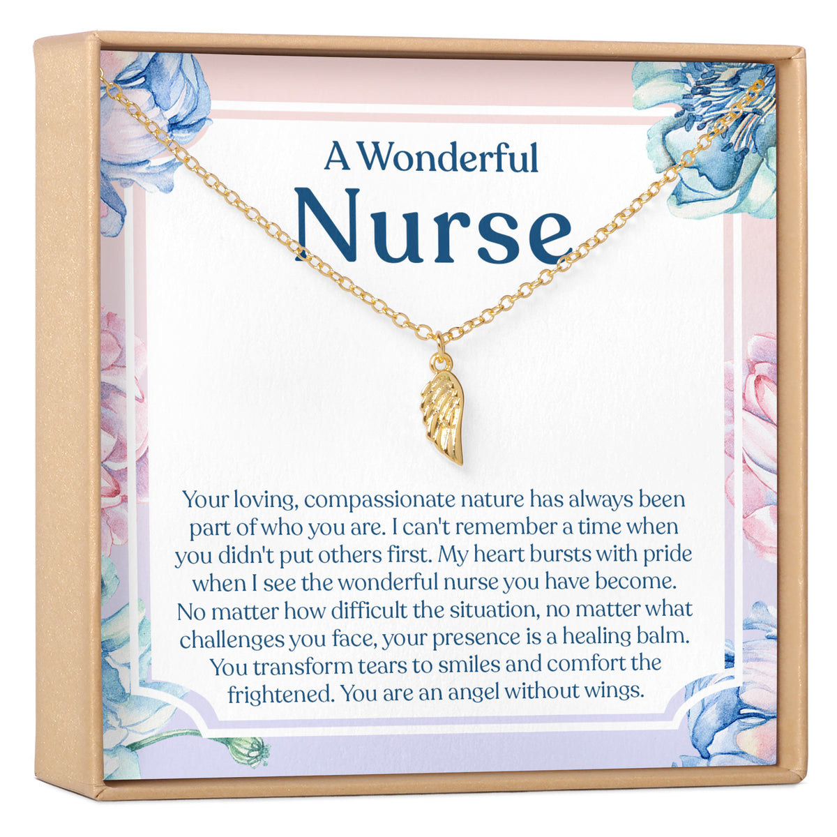 Nurse Wing Pendant Necklace