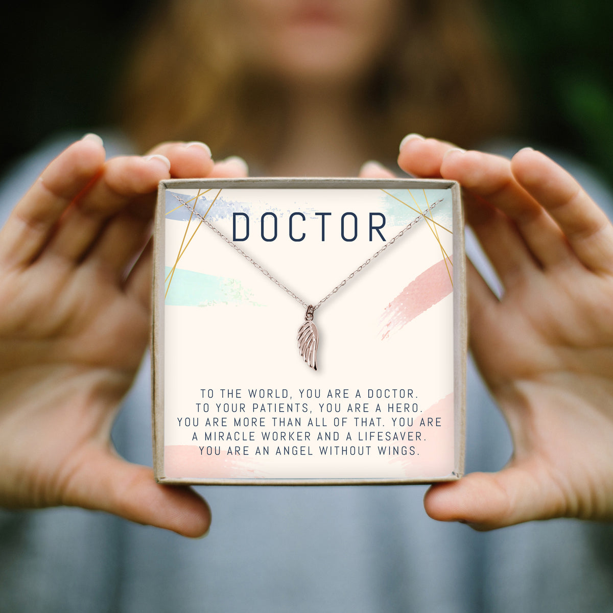 Doctor Wing Pendant Necklace