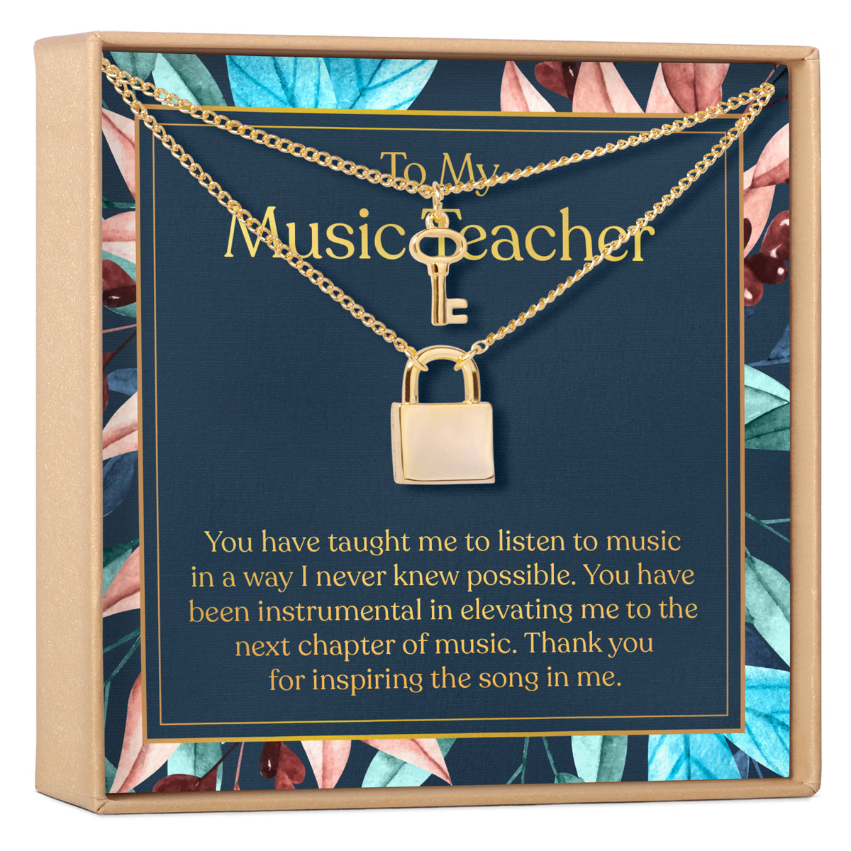 Music Teacher Necklace, Multiple Styles Jewelry