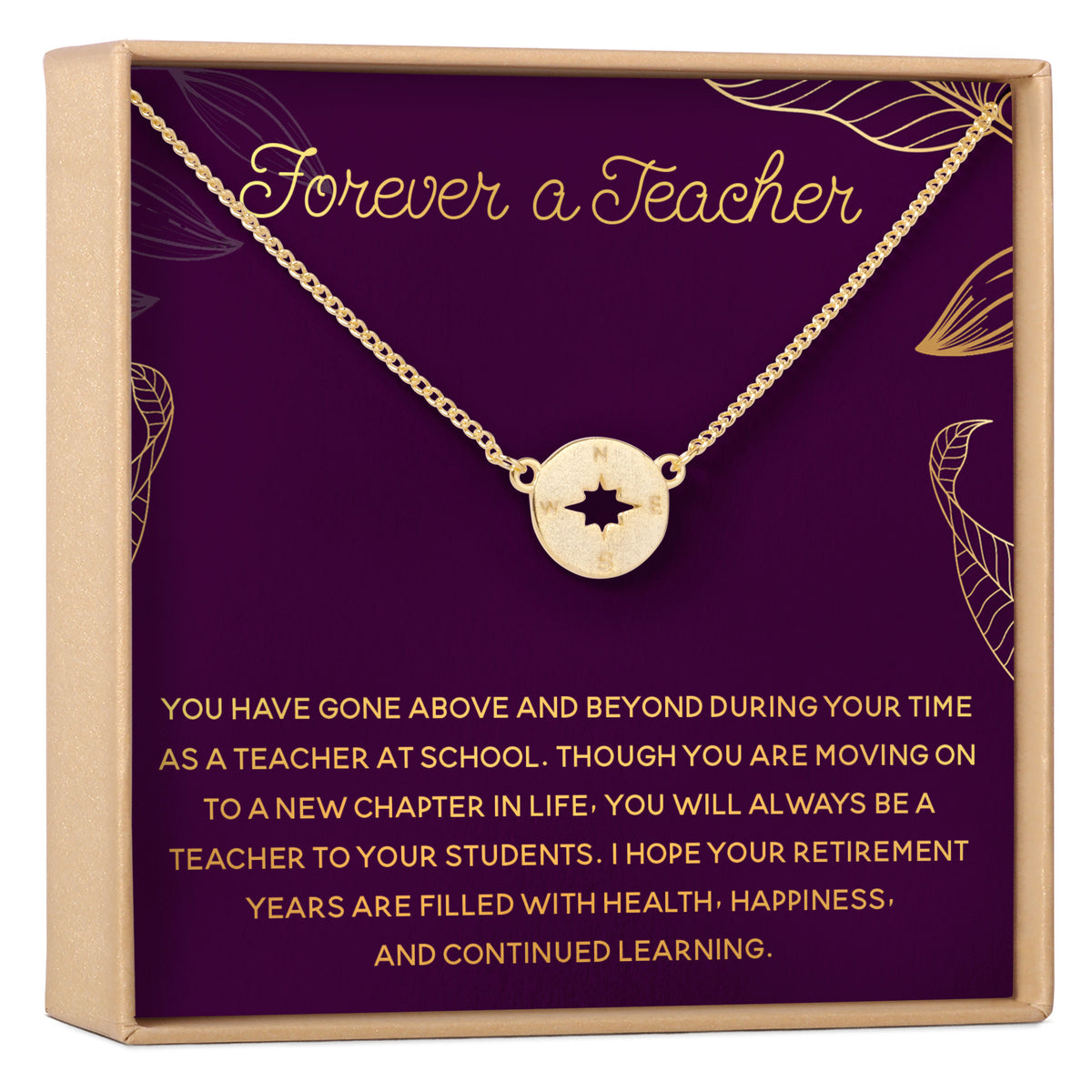 Retiring Teacher Necklace, Multiple Styles Jewelry