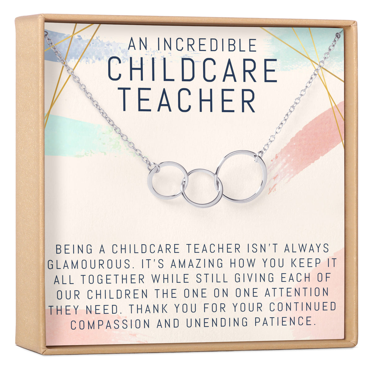 Childcare Teacher Necklace, Multiple Styles Jewelry