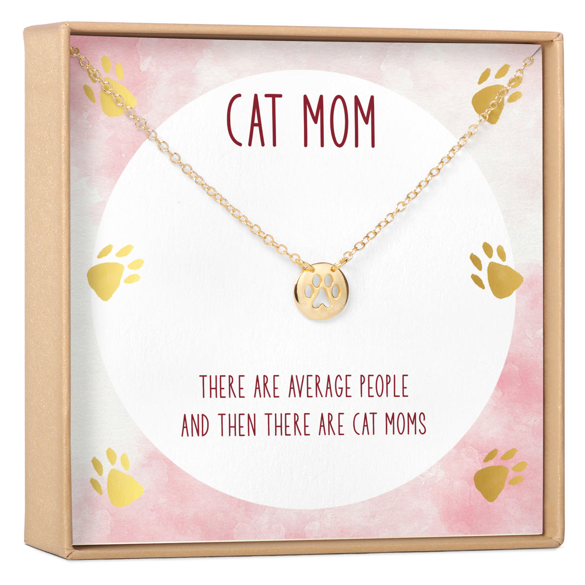 Cat Mom Pet Paw Pendant Necklace