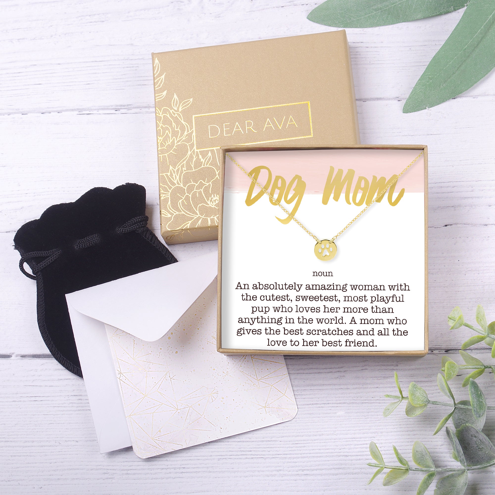 Dog Mom Necklace, Pet Message Card Jewelry for My Dog Mama, Necklace for  Fur Mom, Paw