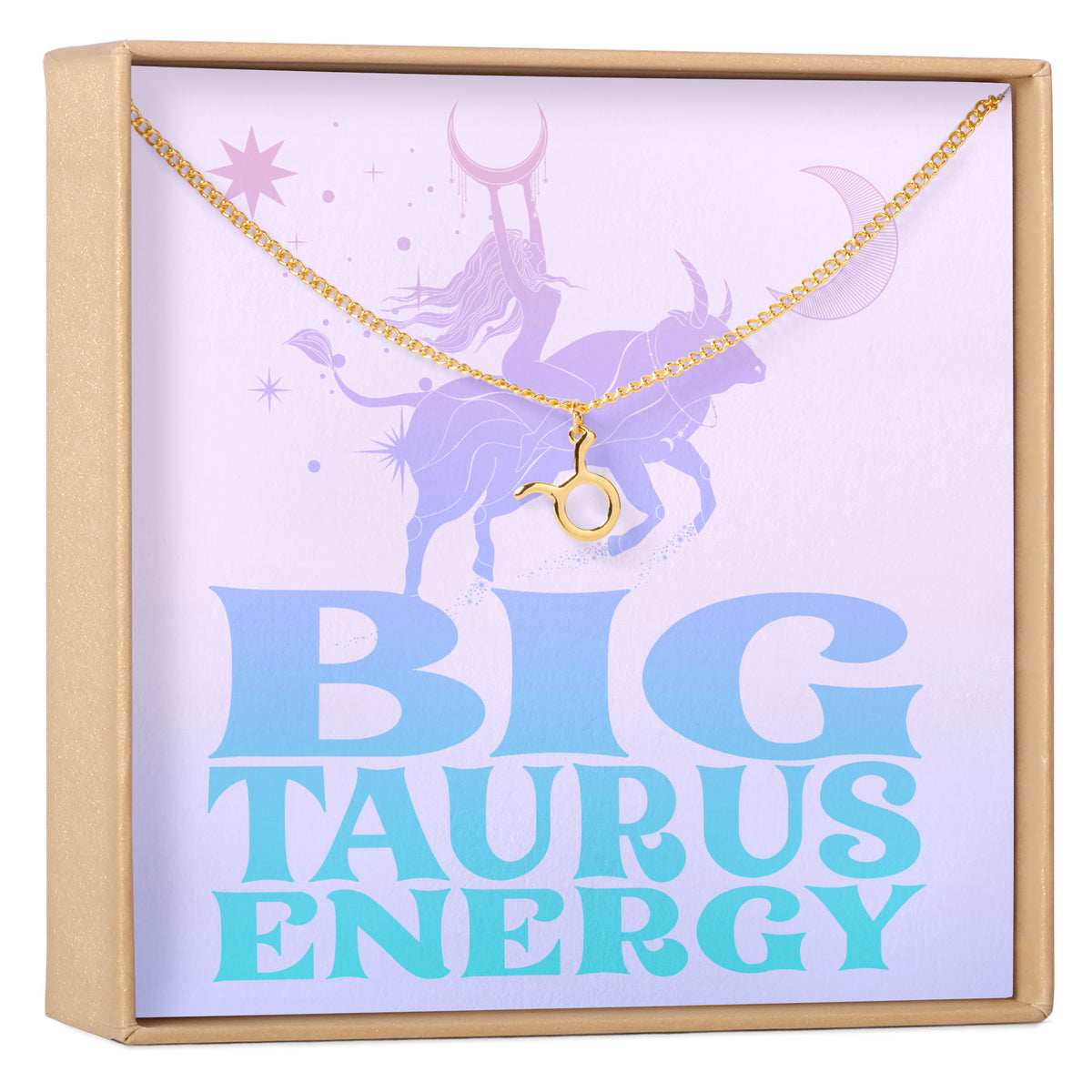 Big Taurus Energy Zodiac Necklace