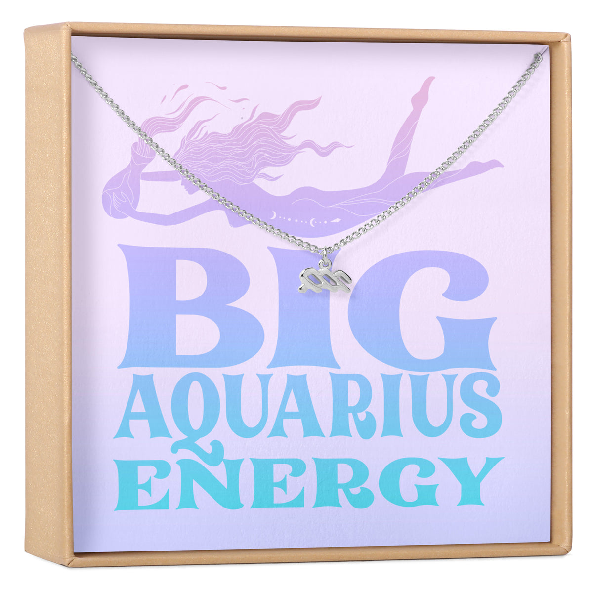 Big Aquarius Energy Zodiac Necklace