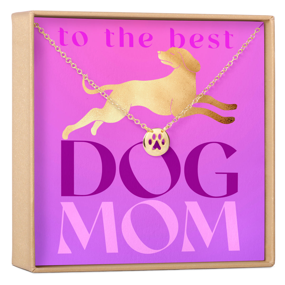Dog Mom Pet Paw Pendant Necklace