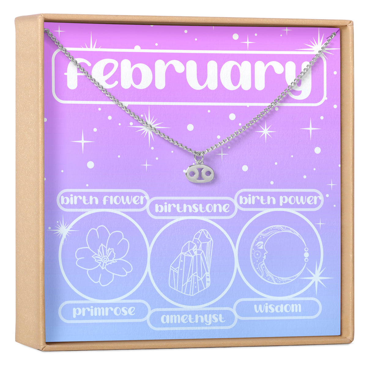 February Birthday Necklace, Multiple Styles Necklace