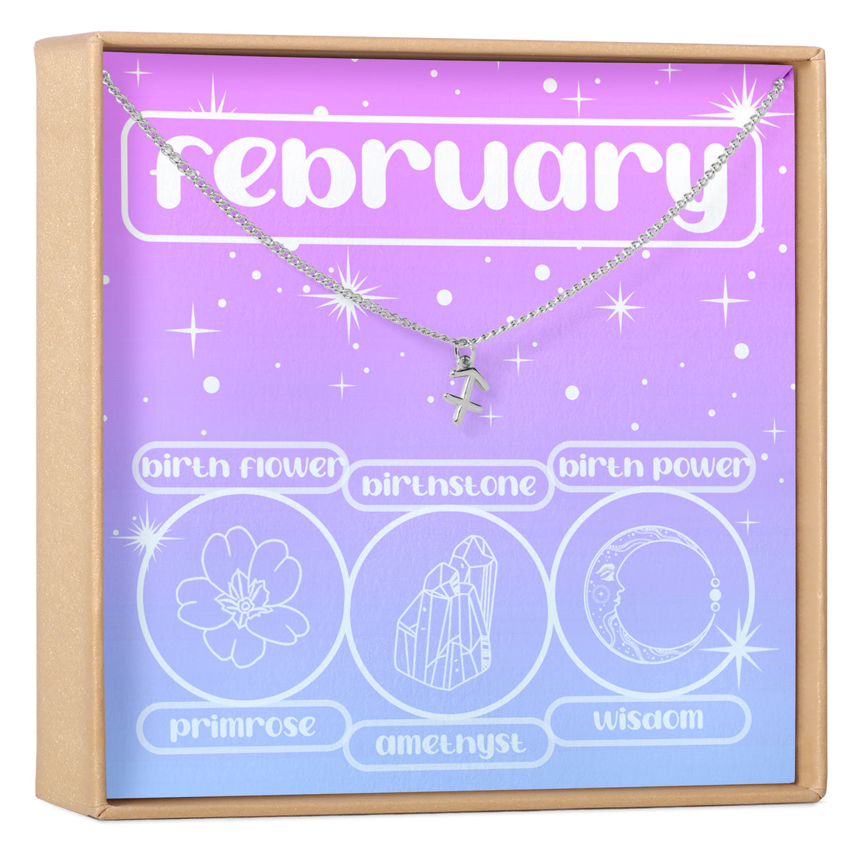 February Birthday Necklace, Multiple Styles Necklace