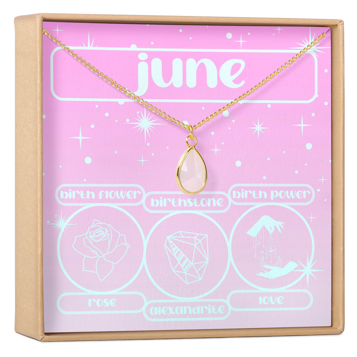 June Birthday Gemstone Necklace