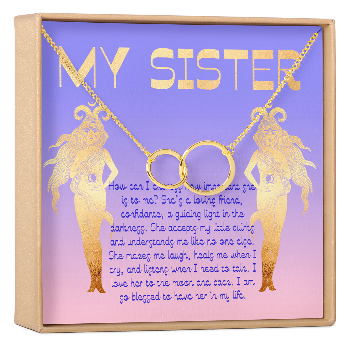 Sister Christmas  - Heartfelt Card &amp; Jewelry Gift Set