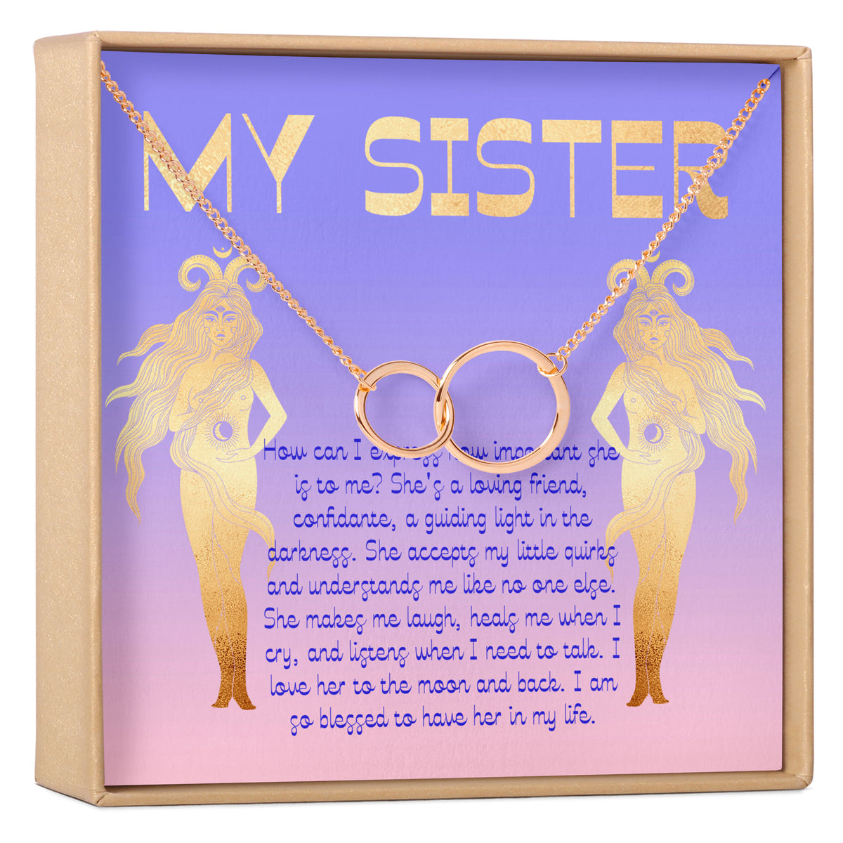 Sister Christmas  - Heartfelt Card &amp; Jewelry Gift Set