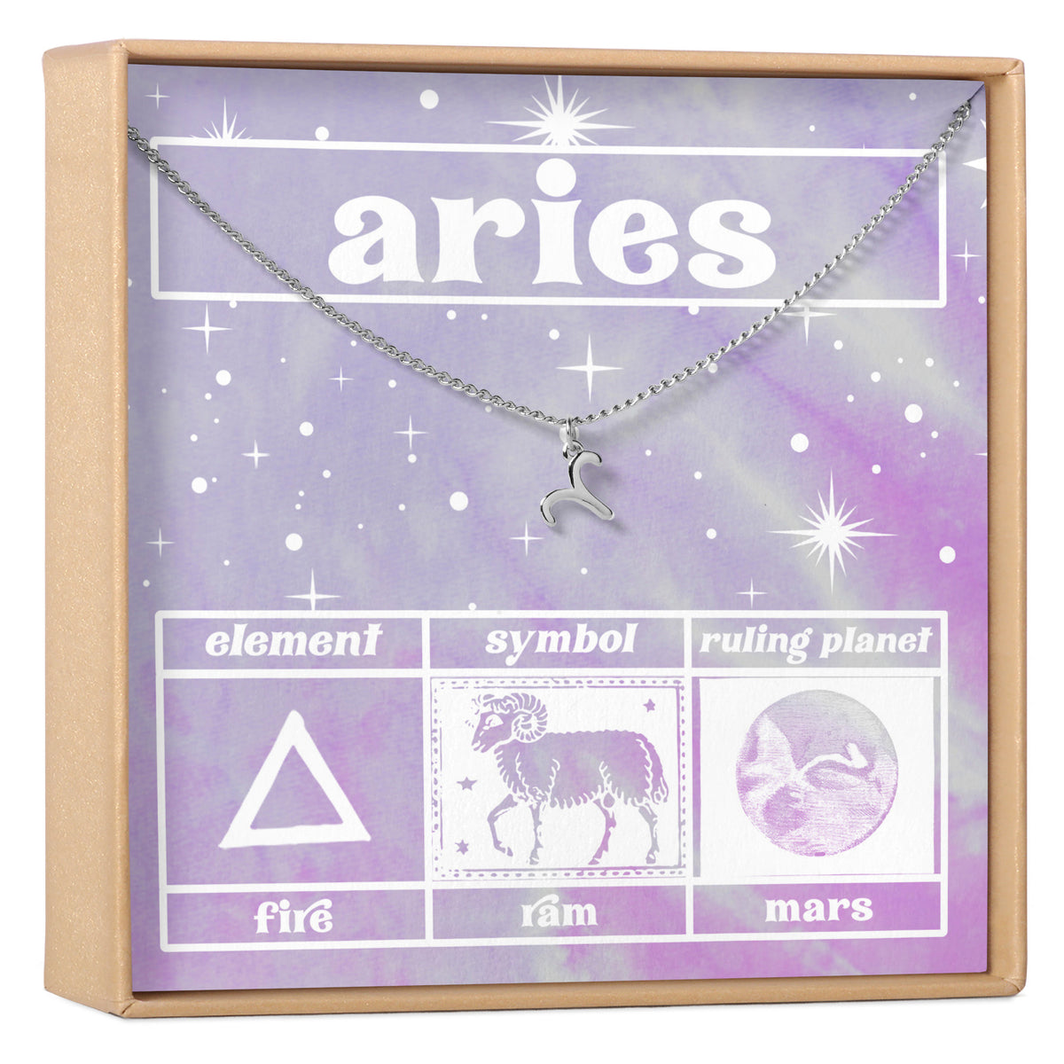 Celestial Aries Zodiac Necklace