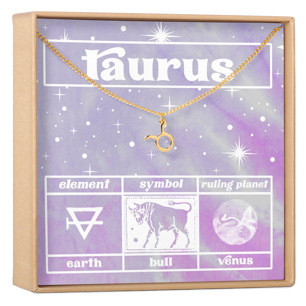 Celestial Taurus Zodiac Necklace