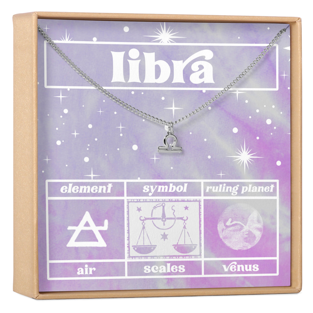 Celestial Libra Zodiac Necklace