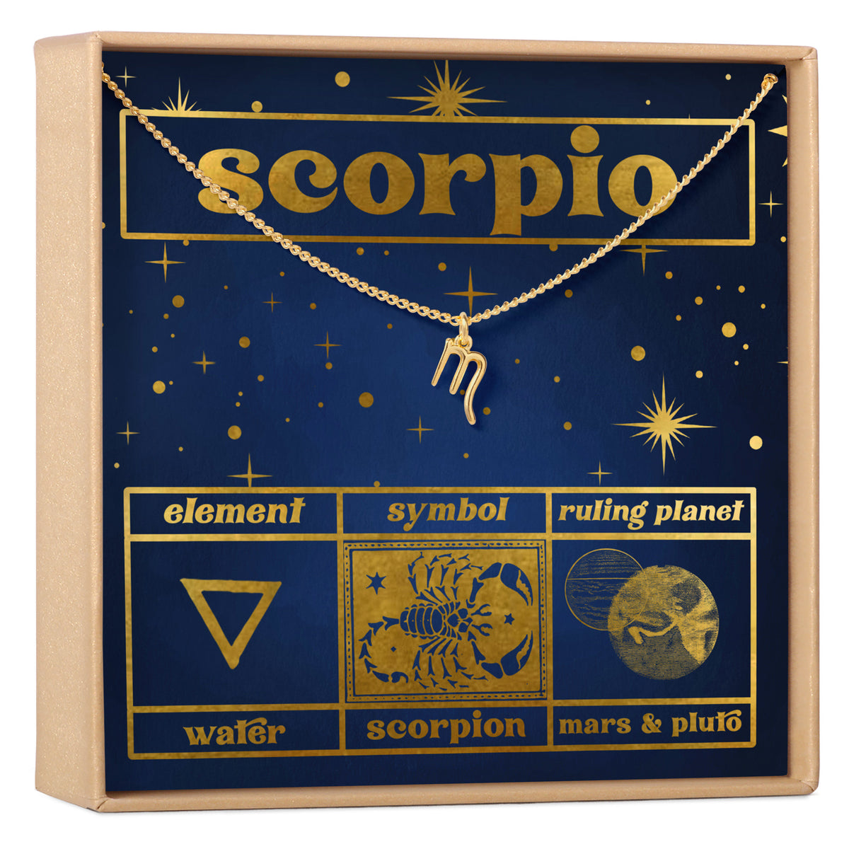 Starry Night Scorpio Zodiac Necklace