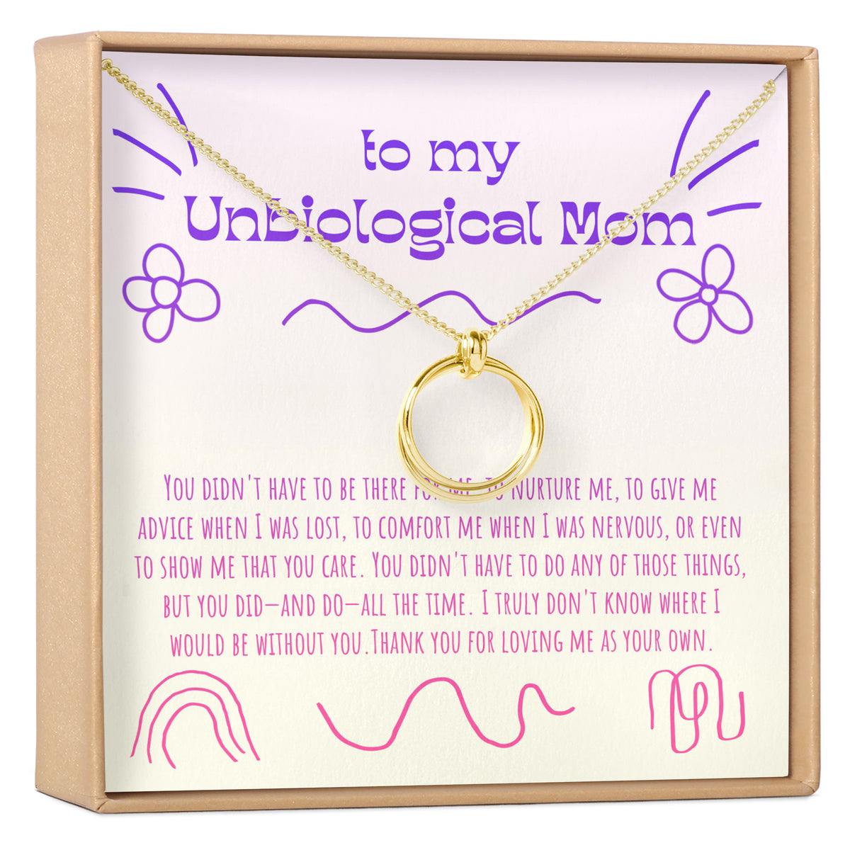 Unbiological Mom Necklace, Multiple Styles